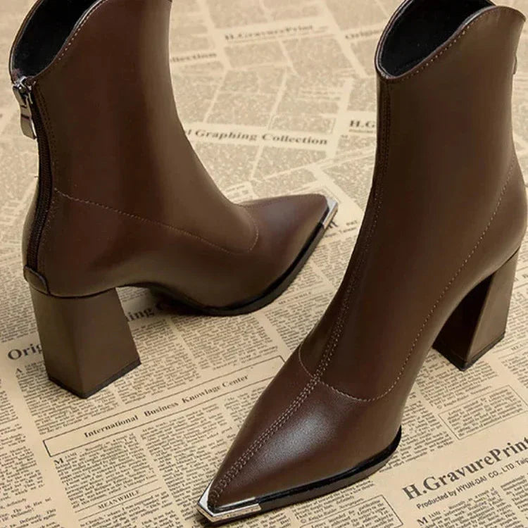 Jasmin | Damen-Frühjahrs-Stiefeletten mit spitzer Kappe und Absatz
