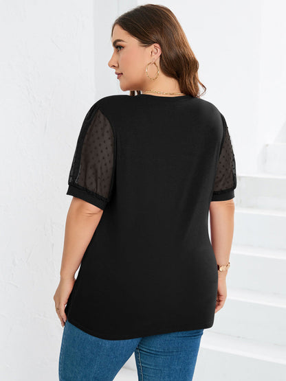 Lilian | Damen Frühlings V-Ausschnitt Top mit Bauchbedeckenden Ärmeln