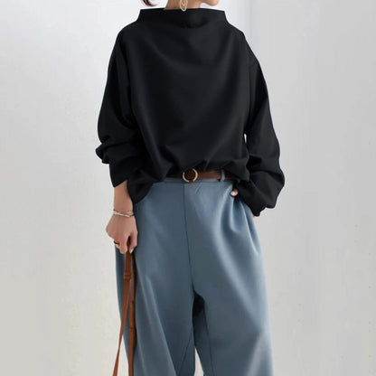 Birgit | Damen High-Neck Langarmshirt