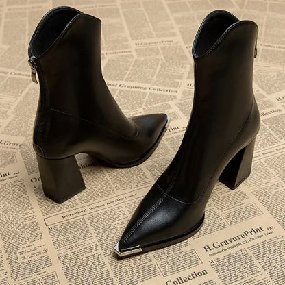 Jasmin | Damen-Frühjahrs-Stiefeletten mit spitzer Kappe und Absatz