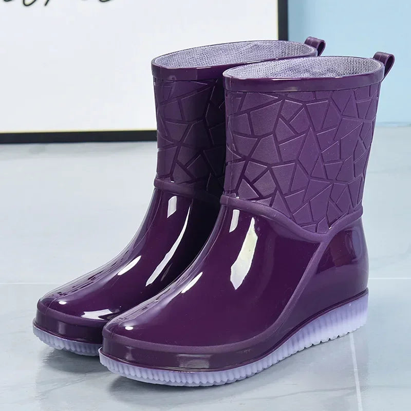 Kerstin | Damen Mittelhohe Rutschfeste Gummistiefel