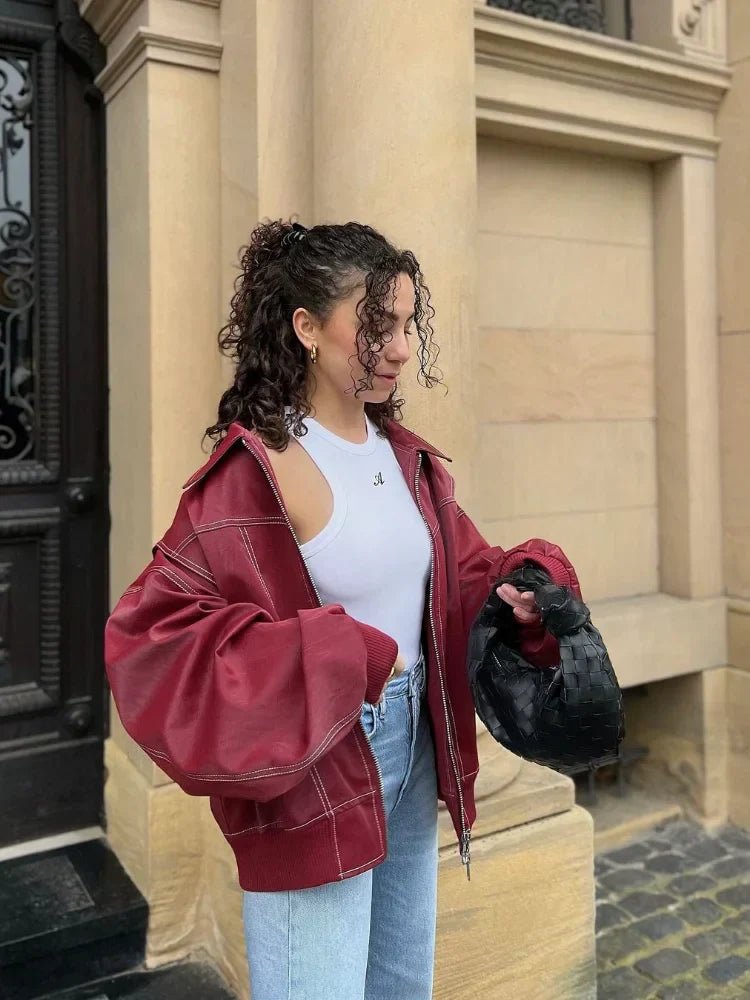 Hanna | Damen Oversized Jacke Trendiger Herbst Street Style