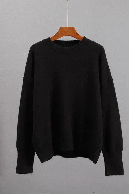 Jana | Damen Übergroßer Lockerer Strickpullover