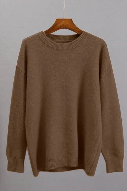 Jana | Damen Übergroßer Lockerer Strickpullover