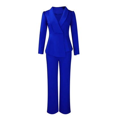 Jana | Schickes Formelles Anzugset mit Tailliertem Langen Blazer für Damen