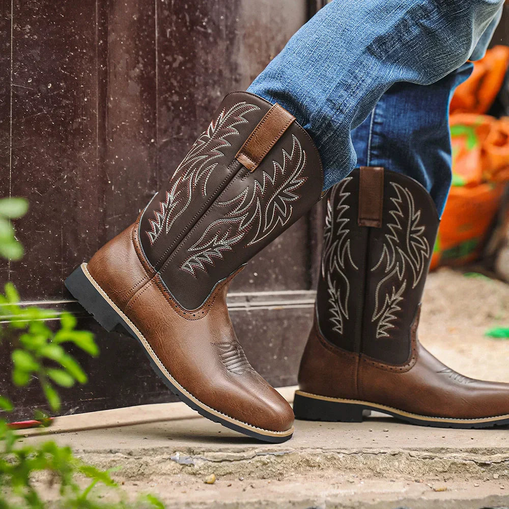 Hugo | Herren Klassische Westernstiefel mit Rundspitze