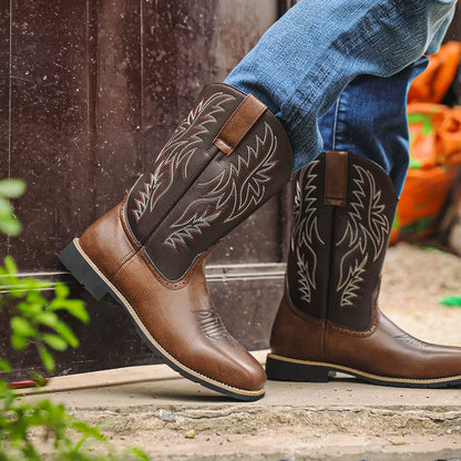 Hugo | Herren Klassische Westernstiefel mit Rundspitze