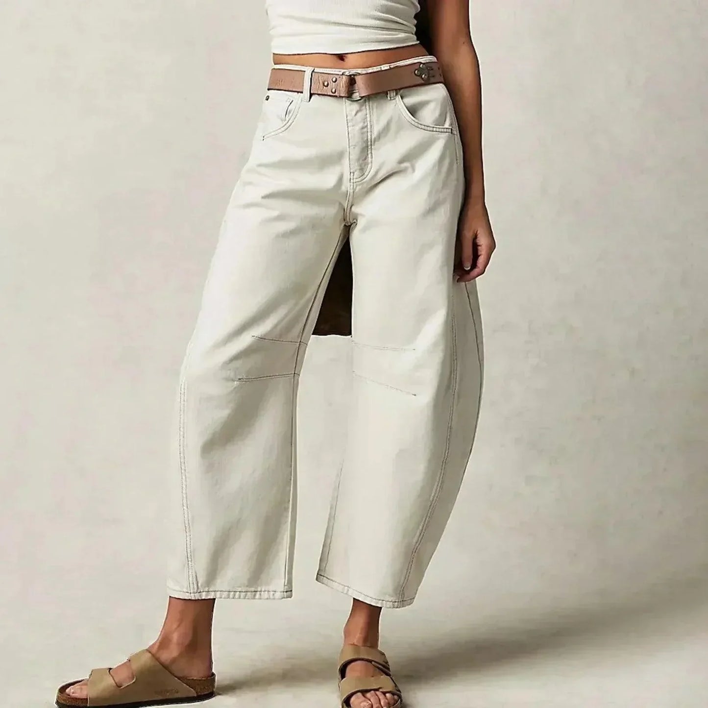 Leonie | Damen Locker geschnittene High-Waist Freizeitjeans
