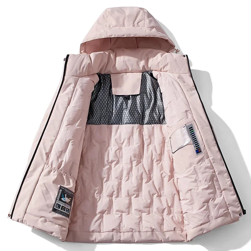 Lena | Damen Wasserdichte Winterjacke mit Fleece-Futter
