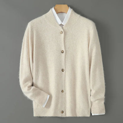 Johanna | Damen Gemütlicher Langarm-Cardigan mit Knöpfen