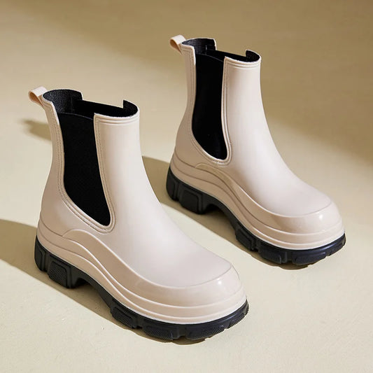 Jacqueline | Damen Modische Knöchelstiefel mit runder Spitze