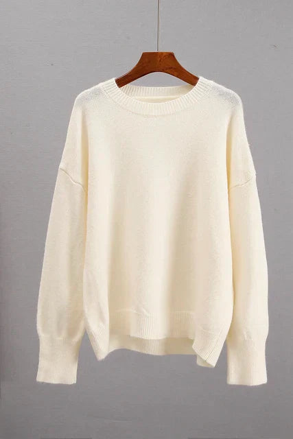 Jana | Damen Übergroßer Lockerer Strickpullover
