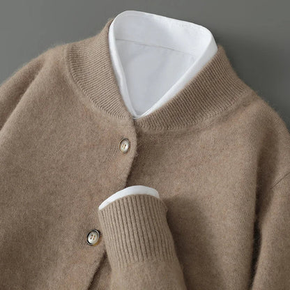 Johanna | Damen Gemütlicher Langarm-Cardigan mit Knöpfen