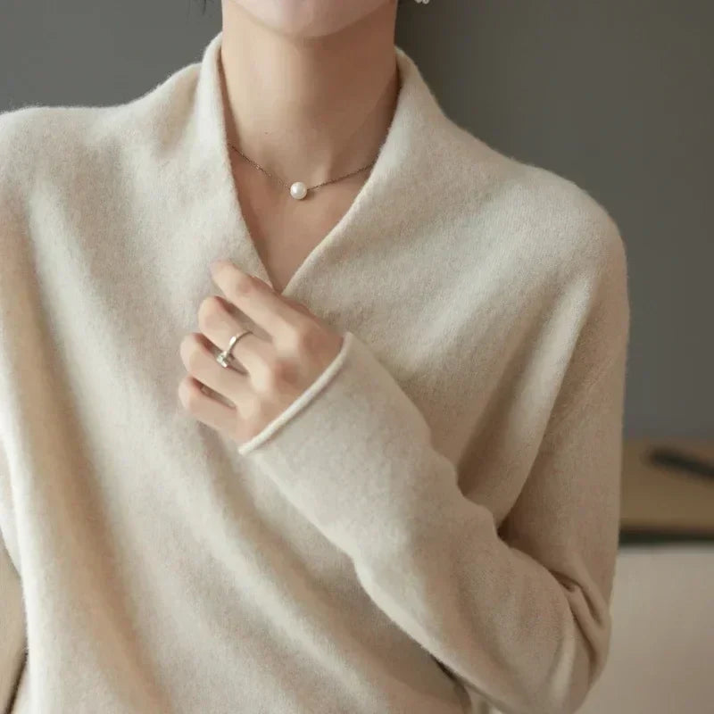 Leonie | Damen Frühlings-Wickelausschnitt-Stricktop