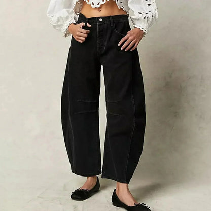 Leonie | Damen Locker geschnittene High-Waist Freizeitjeans