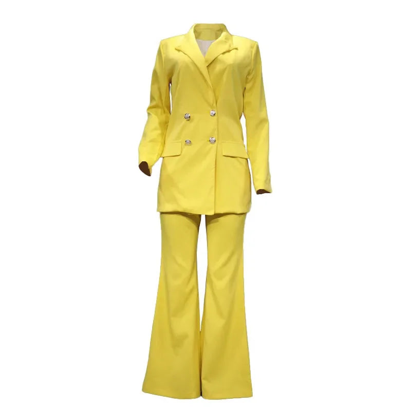 Jasmin | Schickes Formelles Anzugset mit Tailliertem Langen Blazer für Damen