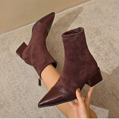 Magdalena | Damen Herbst Stiefeletten mit Blockabsatz