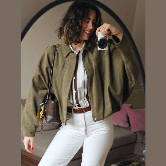 Anke | Damen Modejacke mit überschnittenen Schultern und lockerer Passform
