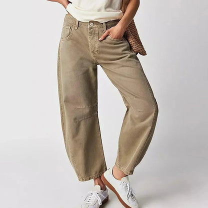 Leonie | Damen Locker geschnittene High-Waist Freizeitjeans