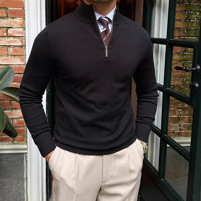 Daniel | Herren Frühlings Half-Zip Langarm Pullover