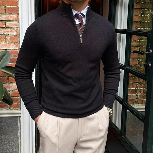Daniel | Herren Frühlings Half-Zip Langarm Pullover