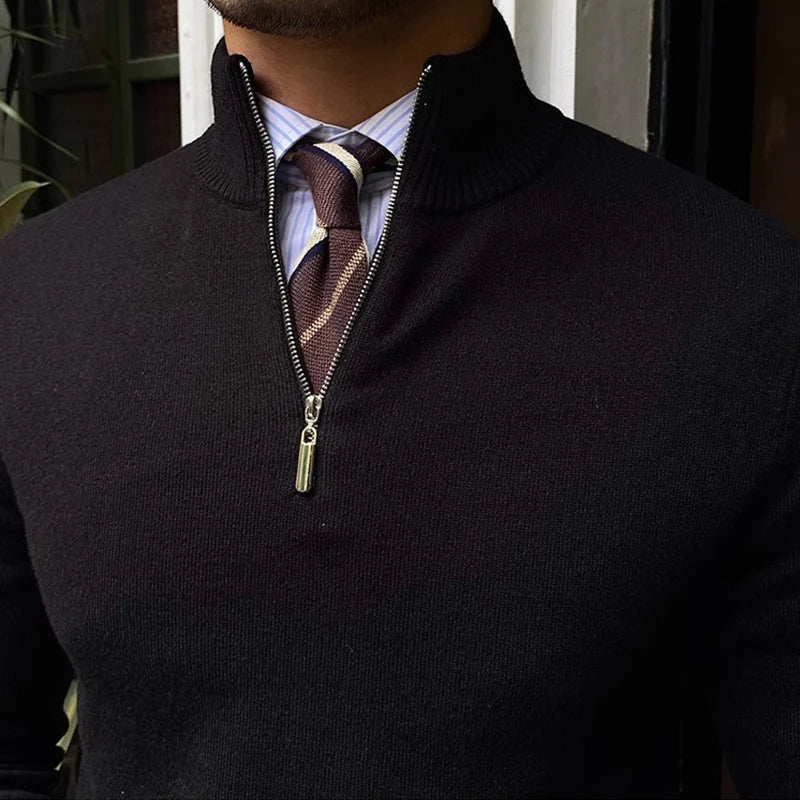 Daniel | Herren Frühlings Half-Zip Langarm Pullover