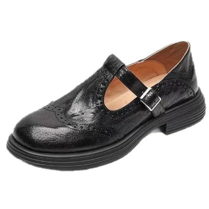 Jessica | Klassische Damen Leder T-Riemchen Schuhe