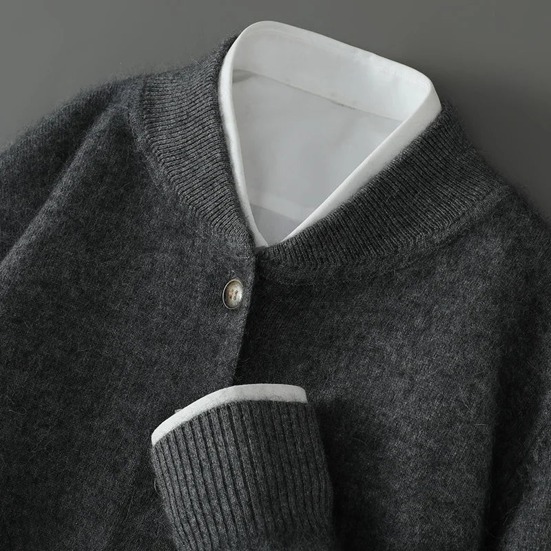 Johanna | Damen Gemütlicher Langarm-Cardigan mit Knöpfen