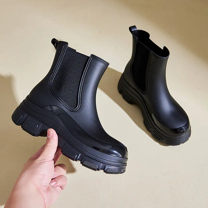 Jacqueline | Damen Modische Knöchelstiefel mit runder Spitze