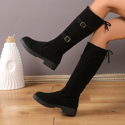 Johanna | Damen Modische Schlupfstiefel mit Schnalle