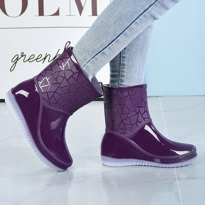 Kerstin | Damen Mittelhohe Rutschfeste Gummistiefel