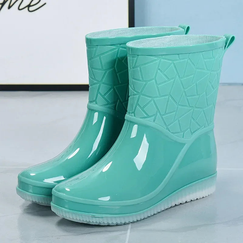 Kerstin | Damen Mittelhohe Rutschfeste Gummistiefel