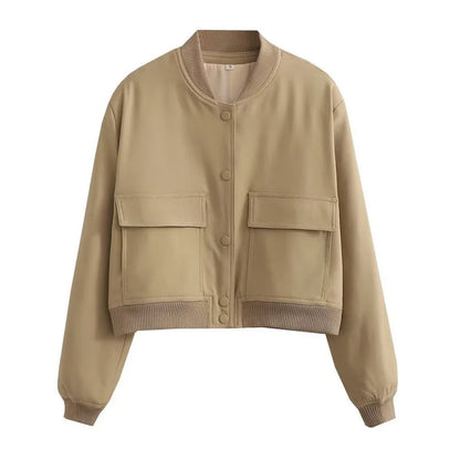Dorothea | Damen Casual Bomberjacke mit Taschen