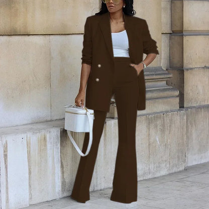 Jasmin | Schickes Formelles Anzugset mit Tailliertem Langen Blazer für Damen