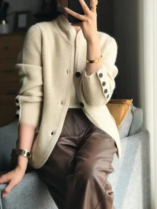 Kerstin | Damen Herbst Cardigan mit Knopfleiste