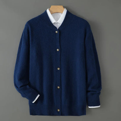 Johanna | Damen Gemütlicher Langarm-Cardigan mit Knöpfen