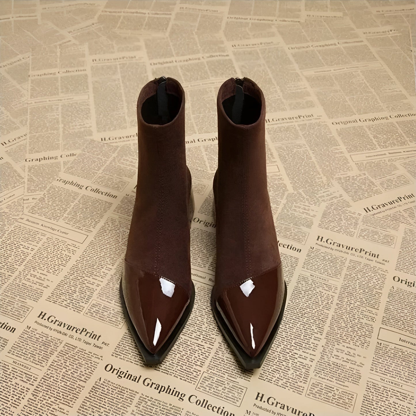 Magdalena | Damen Herbst Stiefeletten mit Blockabsatz