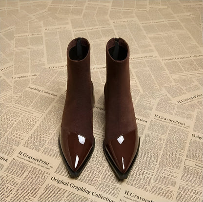 Magdalena | Damen Herbst Stiefeletten mit Blockabsatz