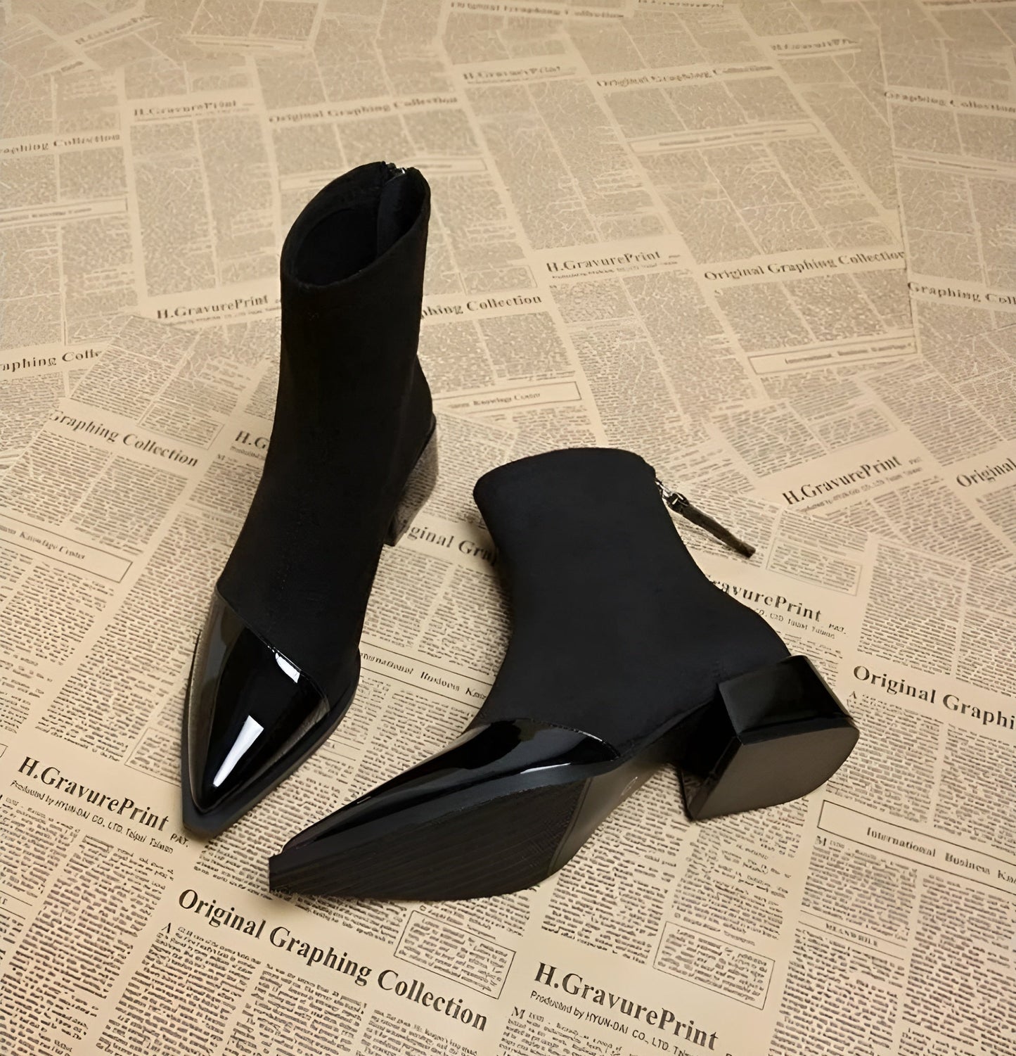 Magdalena | Damen Herbst Stiefeletten mit Blockabsatz