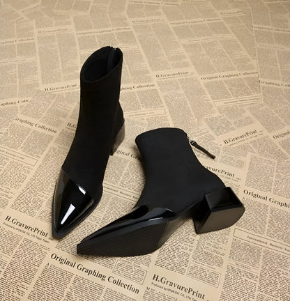 Magdalena | Damen Herbst Stiefeletten mit Blockabsatz