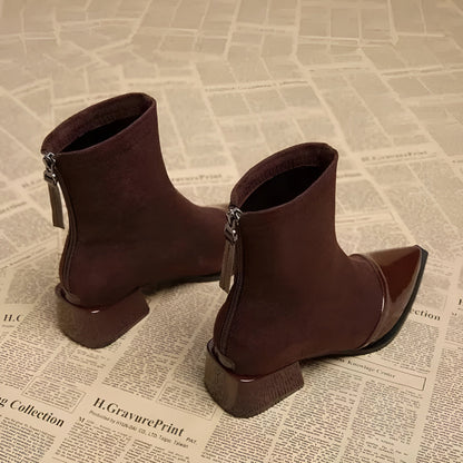 Magdalena | Damen Herbst Stiefeletten mit Blockabsatz