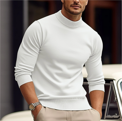 Zacharias | Herren Slim-Fit Pullover mit Stehkragen