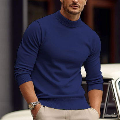 Zacharias | Herren Slim-Fit Pullover mit Stehkragen