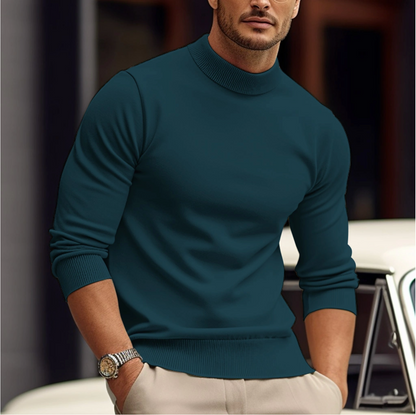 Zacharias | Herren Slim-Fit Pullover mit Stehkragen