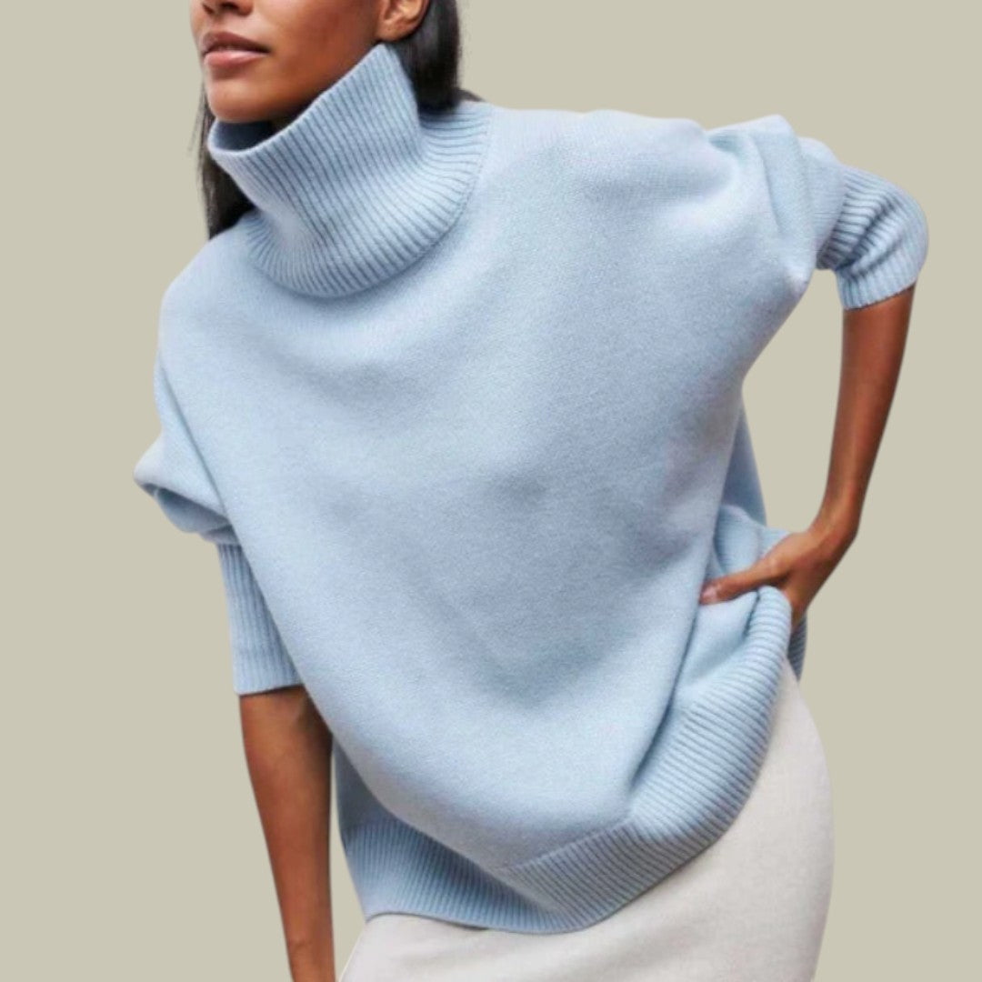 Michaela | Damen Entspannter Winterpullover mit Langarm