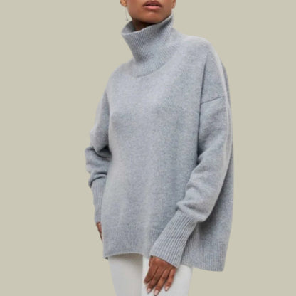 Michaela | Damen Entspannter Winterpullover mit Langarm