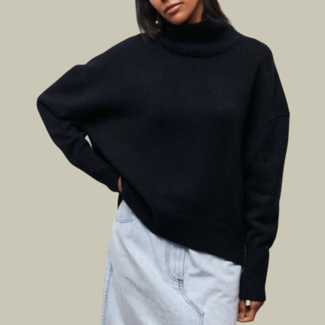 Michaela | Damen Entspannter Winterpullover mit Langarm