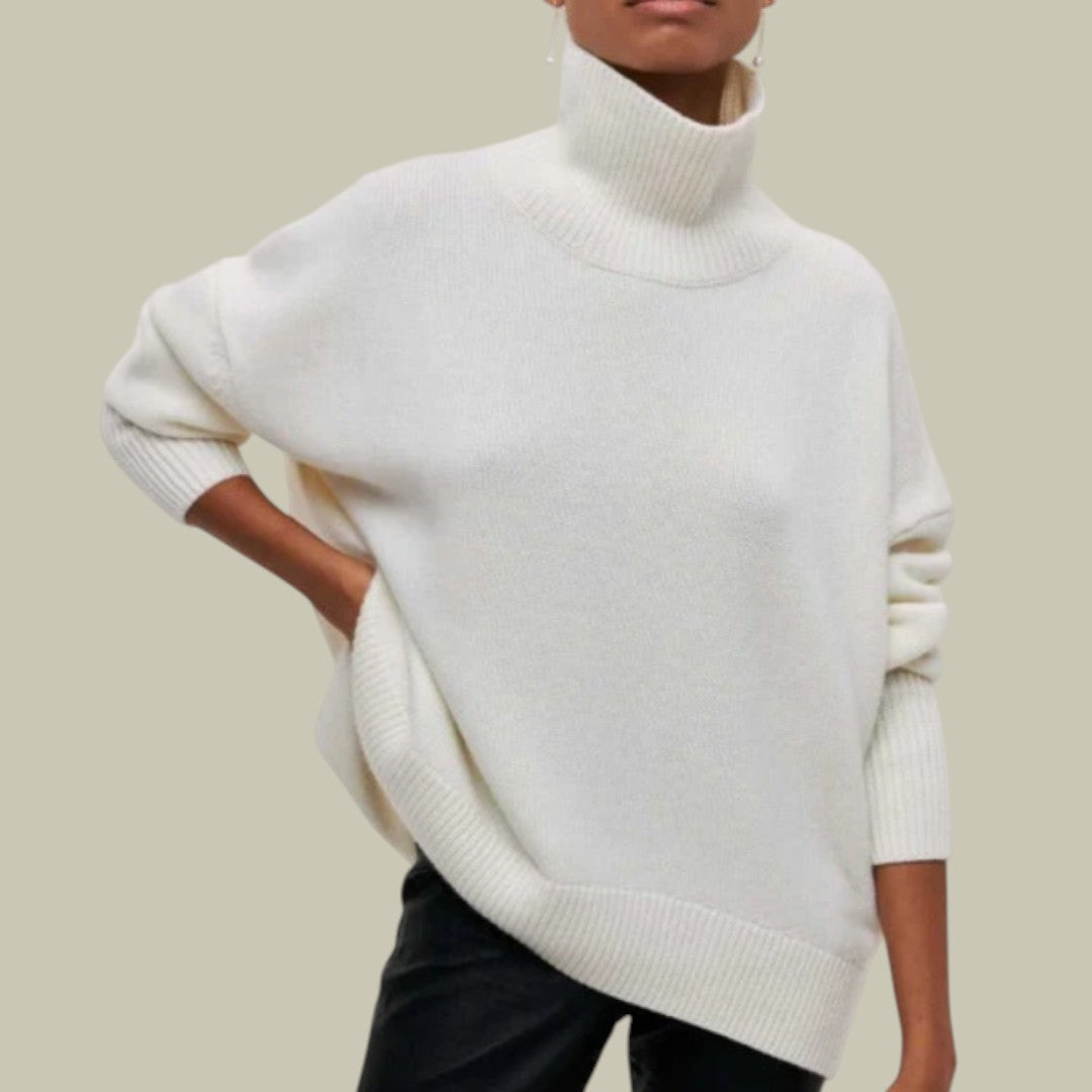 Michaela | Damen Entspannter Winterpullover mit Langarm