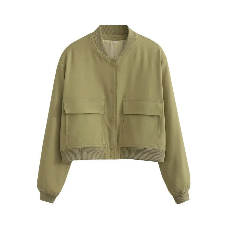 Dorothea | Damen Casual Bomberjacke mit Taschen