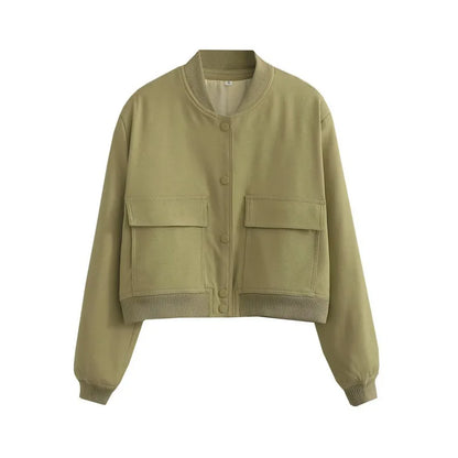 Dorothea | Damen Casual Bomberjacke mit Taschen